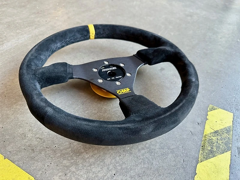 OMP Steering wheel with Krontec Quickout-release (Suedeleather) for Elise S1/S2/S3 | Exige S1/S2/S3 | 2-/3-Eleven