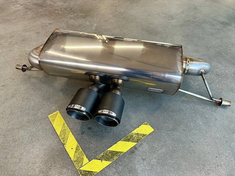 JUBU stainless steel motorsport silencer (low noise) for all Exige V6, Evora and 311