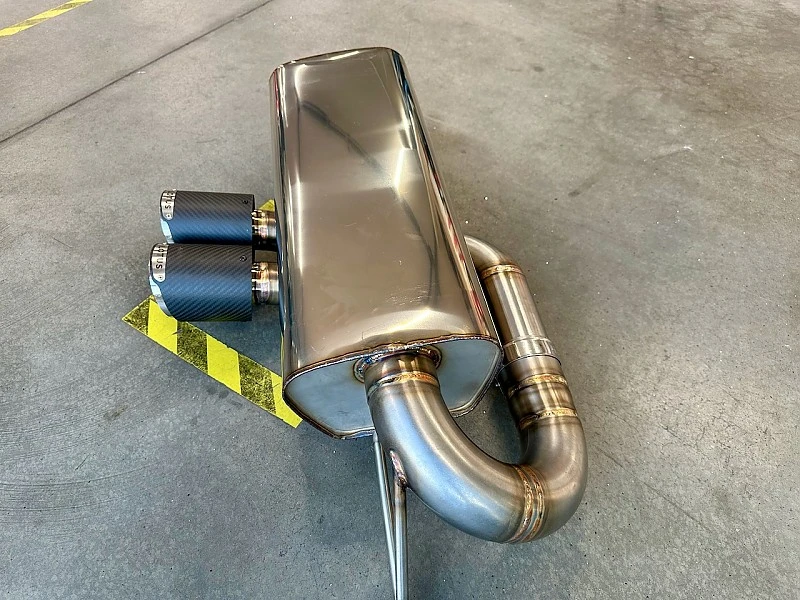 JUBU stainless steel motorsport silencer (low noise) for all Exige V6, Evora and 311