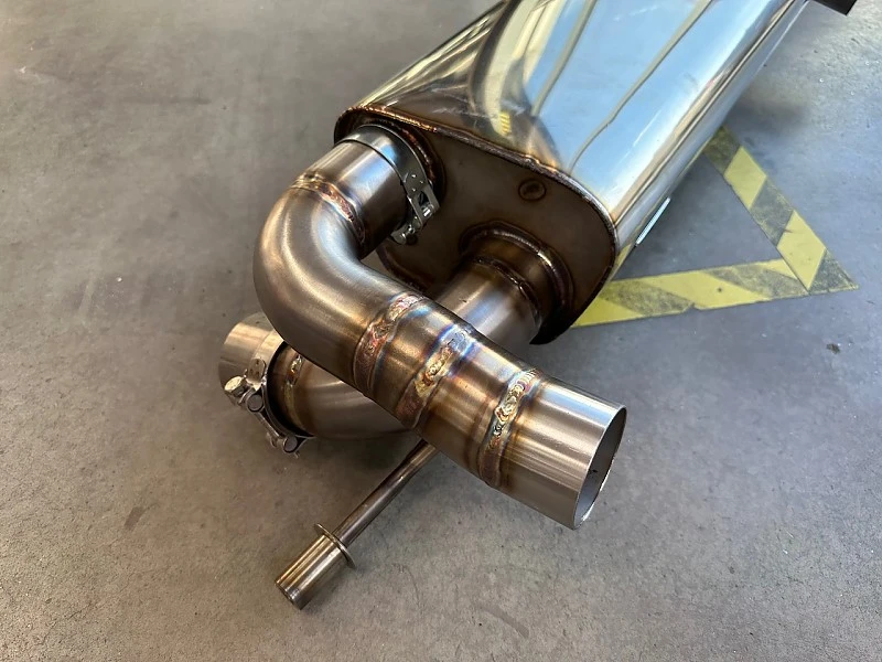 JUBU stainless steel muffler (low noise) non valved for Emira V6