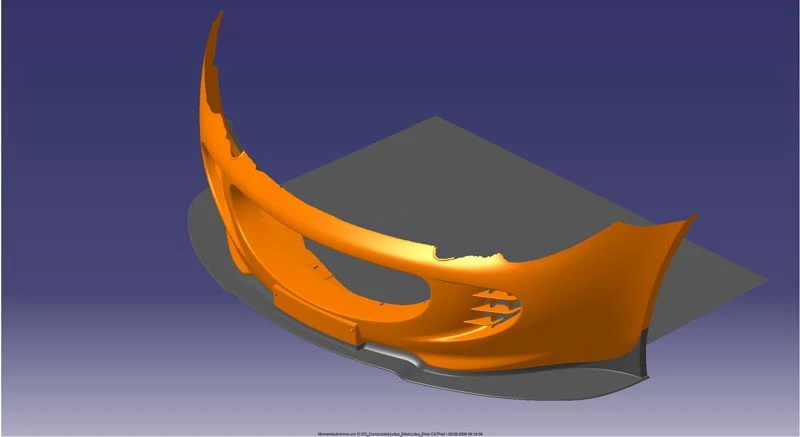 Carbon Frontsplitter mit Carbon/Kevlar Finnen Elise MK2